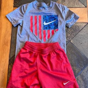 Nike shirt and short set